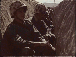 Atomic Bomb Explosion Soldiers Hiding GIF