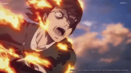 Attack On Titan Hange Zoe Burning GIF