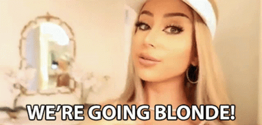Attractive Vlogger Amber Scholl Going Blonde GIF