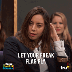 Aubrey Plaza Match My Freak Let Your Freak Flag Fly GIF