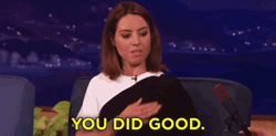 Aubrey Plaza You Did Good Pat On The Back GIF