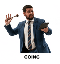 Auctioneer Rapid Talking Chant GIF