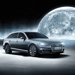 Audi On Moon Background