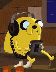 Audio Music Listening Jake The Dog GIF