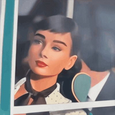 Audrey Hepburn Looking Out Window GIF