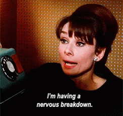 Audrey Hepburn Nervous Mental Breakdown  GIF