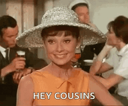 Audrey Hepburn Said Hey Cousin GIF