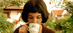 Audrey Tautou French Movie Sips Tea GIF
