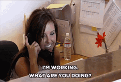 Audrina Patridge Talking In Phone Working Saturday GIF