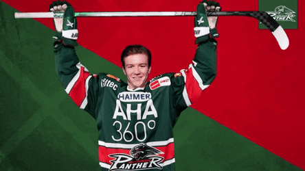 Augsburger Panther Ice Hockey Del Russell Hooray   GIF