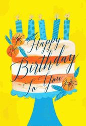 August Birthday Changing Colors GIF