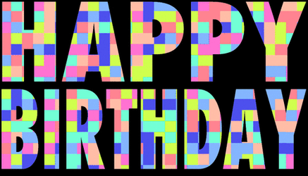 August Birthday Pixelated Style GIF