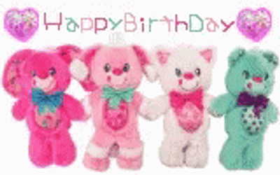 August Birthday Teddy Bears GIF