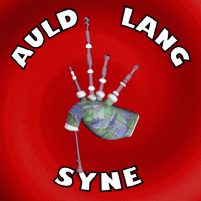 Auld Lang Syne Bagpipe Logo GIF