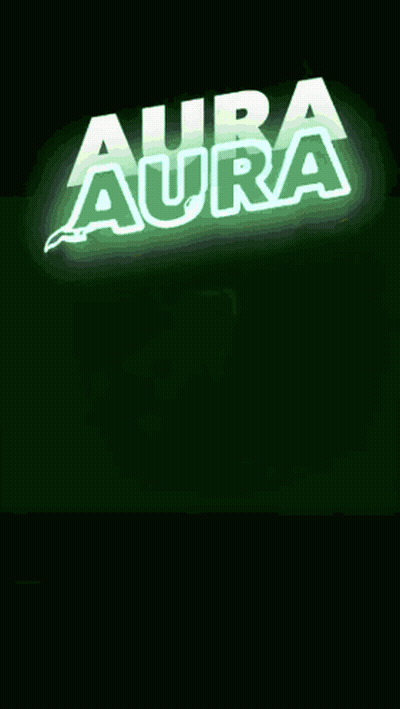 Aura Aura On Green Background GIF