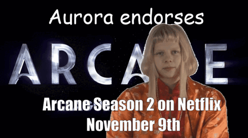 Aurora Endorses Arcane Season 2 On Netflix GIF