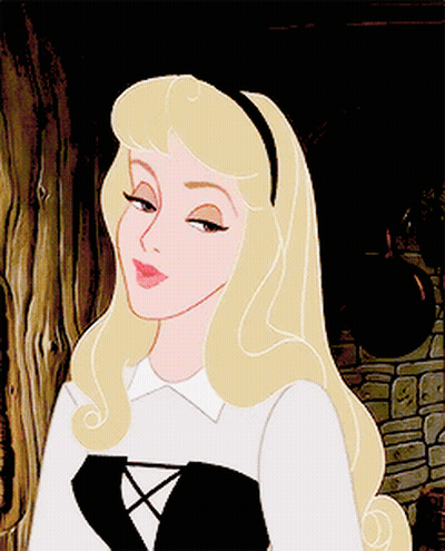 Aurora From Sleeping Beauty With Blonde Hair GIF