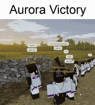 Aurora Victory Video Game Screenshot With Soldiers GIF