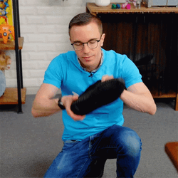 Austin Evans Hilariously Sniffing Shoe GIF
