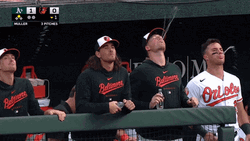 Austin Hays Orioles Double Celebration GIF