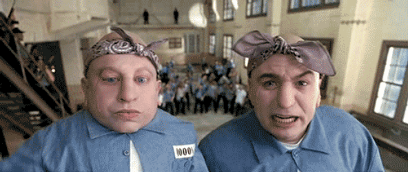 Austin Powers Dr Evil Mini Me Raising Necklaces GIF