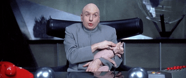 Austin Powers Dr Evil Petting Cat GIF