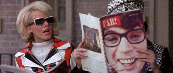 Austin Powers Mole On A Magazine GIF
