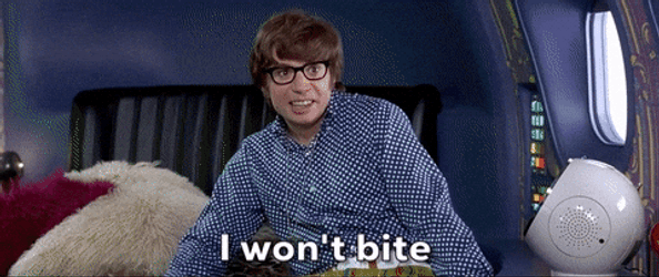 Austin Powers MoleI Won't Bite Hard GIF