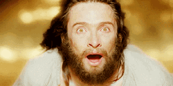 Australian Actor Hugh Jackman Surprised Amazing Reaction  GIF