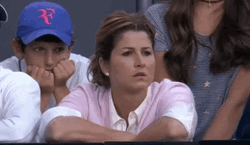 Australian Open Mirka Federer Head Down GIF