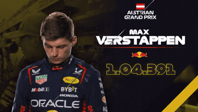 Austrian Grand Prix Poster Man In Red Bull Outfit GIF