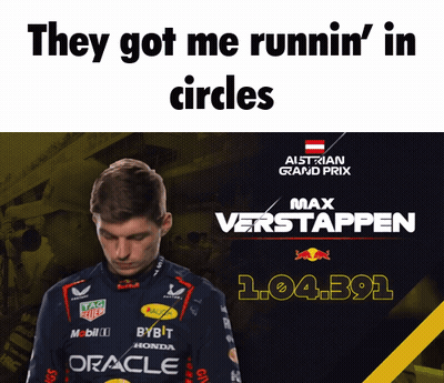 Austrian Grand Prix Poster With Man In Racing Suit GIF