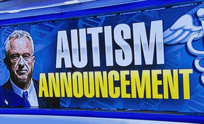 Autism Announcement Sign With Man GIF