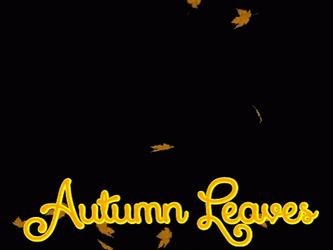 Autumn Falls Leaves Falling Calligraphy GIF