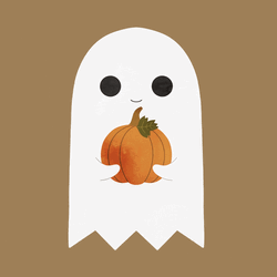 Autumn Pumpkin Ghost