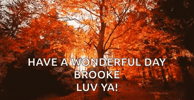 Autumn Tree Saying Have A Wonderful Day Brooke Luv Ya GIF