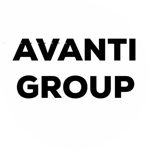 Avanti Group Logo Pink And Blue Sticker