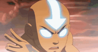 Avatar Aang From Avatar The Last Airbender Has Glowing Eyes GIF