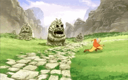 Avatar Aang Riding The Spinning Wind Ball GIF