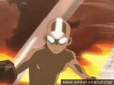 Avatar Last Airbender Character Holding Sword GIF