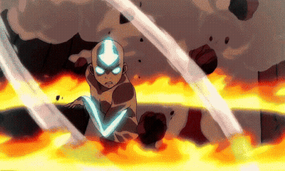 Avatar Last Airbender Character Surrounded By Flames GIF