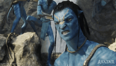 Avatar Man With Blue Face GIF