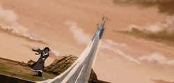  Avatar The Last Airbender Katara Riding Water Whip GIF