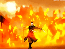  Avatar The Last Airbender Zuko Dual Swords Flames GIF