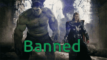 Avengers Hulk Punching Thor Banned Meme GIF