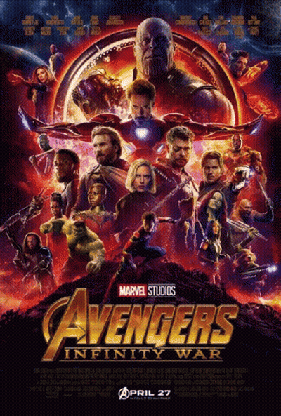 Avengers Infinity War Poster With Heroes GIF
