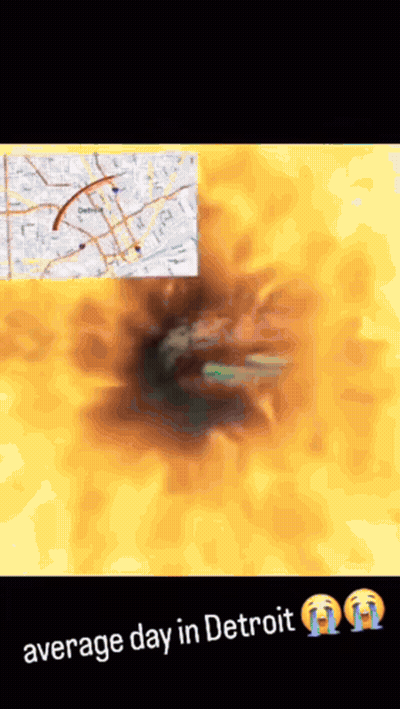 Average Day In Detroit With Map GIF