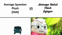 Average Spamton Versus Average Ralsei Meme GIF