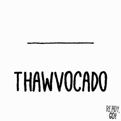 Avocado in Ice Cube Saying Thawvocado