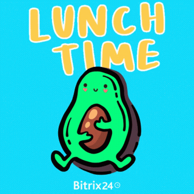 Avocado Saying Lunch Time GIF